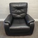 BLACK LEATHER RECLINER FOUR PEICE SUITE