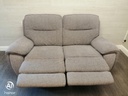 GREY TONED RECLINER TWO SEATER SOFA