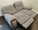 GREY TONED RECLINER TWO SEATER SOFA