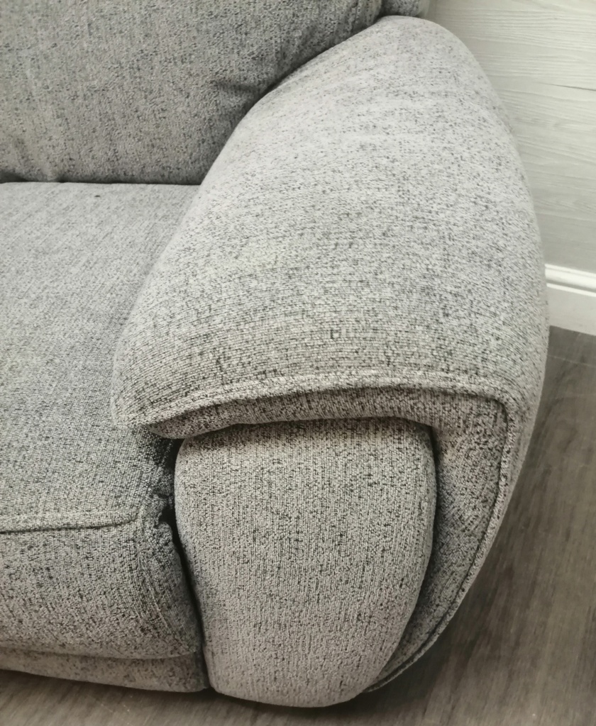 GREY TONED RECLINER TWO SEATER SOFA