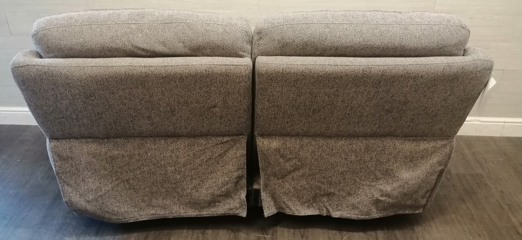GREY TONED RECLINER TWO SEATER SOFA