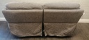 GREY TONED RECLINER TWO SEATER SOFA