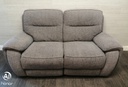 GREY TONED RECLINER TWO SEATER SOFA