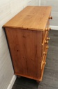 Solid pine five drawer chest