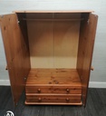 Low Pine Double Wardrobe with drawers