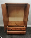 Low Pine Double Wardrobe with drawers