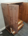 Low Pine Double Wardrobe with drawers