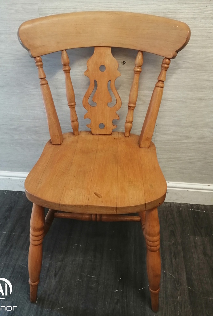 4 X FIDDLE BACK DINING CHAIRS