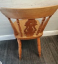 4 X FIDDLE BACK DINING CHAIRS