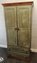 Pine Shabby Chic green wardrobe