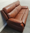 Chesnut Brown Leather Electric Recliner Two Seater Sofa