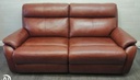 Chesnut Brown Leather Electric Recliner Two Seater Sofa