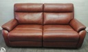 Chesnut Brown Leather Electric Recliner Two Seater Sofa