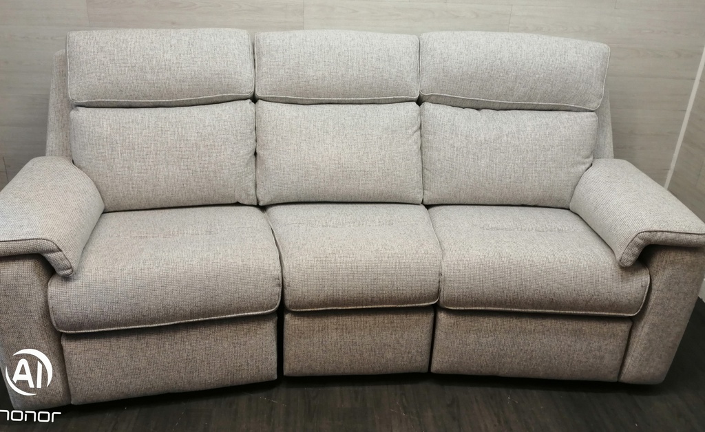 QUALITY  G PLANE CURVED BACK THREE SEATER SOFA