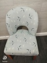 Single Upholstered swallow bird print Chair