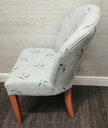 Single Upholstered swallow bird print Chair
