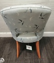 Single Upholstered swallow bird print Chair