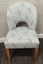 Single Upholstered swallow bird print Chair
