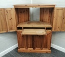 Great solid pine hideaway corner computer cupboard