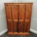 Great solid pine hideaway corner computer cupboard