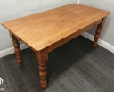 5ft SOLID PINE DINING TABLE WITH DRAWER
