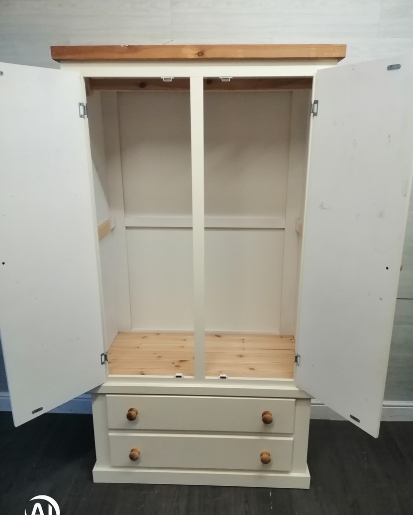 SHAKER STYLE CREAM WARDROBE WITH DRAWERS