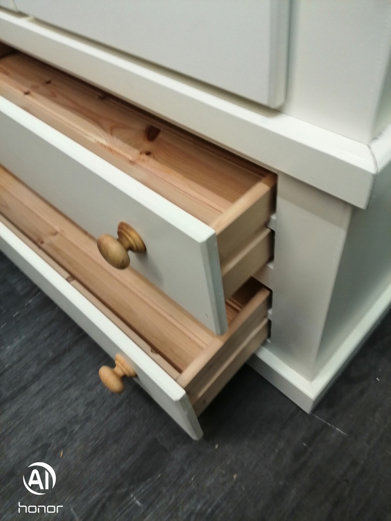 SHAKER STYLE CREAM WARDROBE WITH DRAWERS