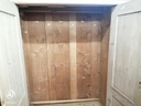 lovely antique old pine triple wardrobe