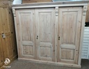 lovely antique old pine triple wardrobe