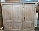 lovely antique old pine triple wardrobe