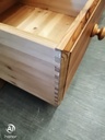 Solid pine double wardrobe with drawers