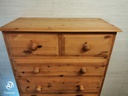 Quality solid pine tall chest of seven drawers