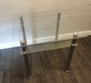 Modern neat glass dining table