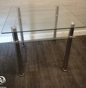 Modern neat glass dining table