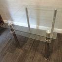 Modern neat glass dining table