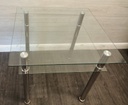 Modern neat glass dining table