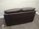Good quality two seater leather brown sofa