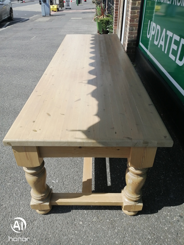 Large Solid Pine Chunky 3 Meter Dining table