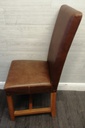 4 X TAN LEATHER DINING CHAIRS