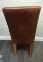 4 X TAN LEATHER DINING CHAIRS