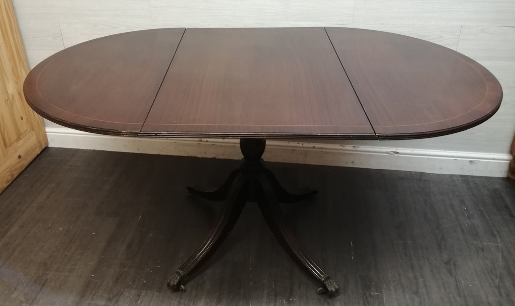 REPRO MAHOGANY DROP LEAF DINING TABLE