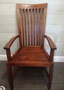 Lovely rustic dark wood table and six chairs