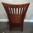 Lovely rustic dark wood table and six chairs