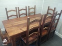 SHEESHAM DINING TABLE &amp; EIGHT CHAIR SET