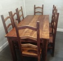 SHEESHAM DINING TABLE &amp; EIGHT CHAIR SET