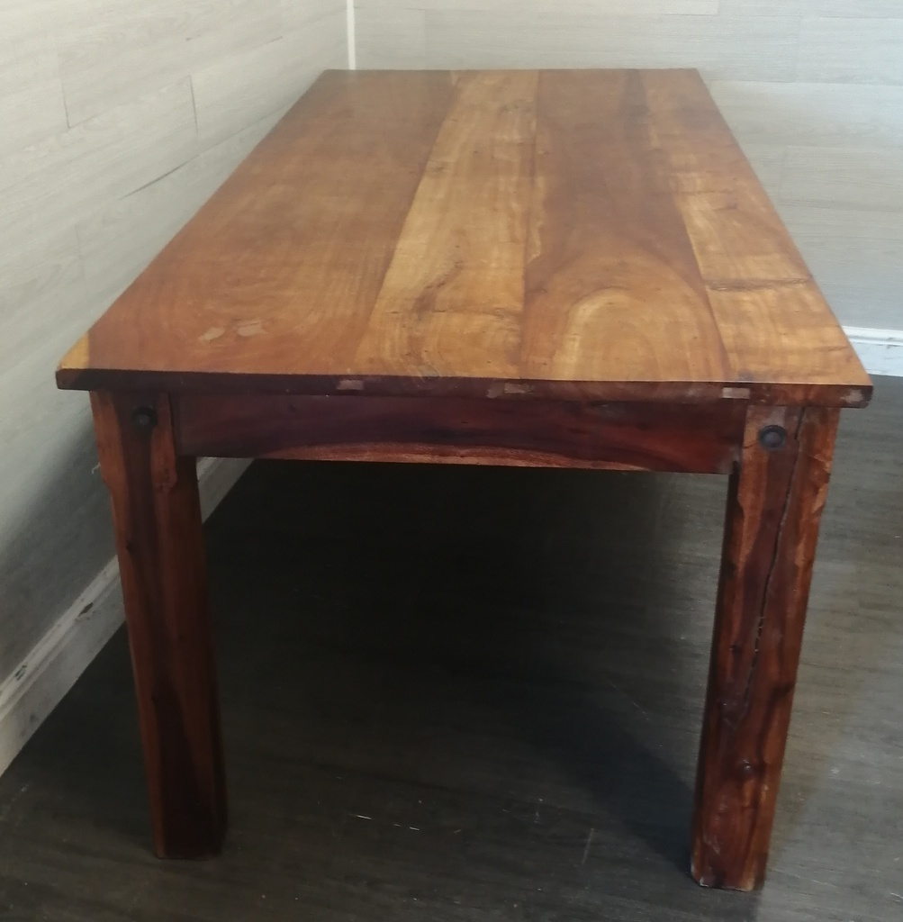 SHEESHAM DINING TABLE &amp; EIGHT CHAIR SET