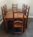 SHEESHAM DINING TABLE &amp; EIGHT CHAIR SET