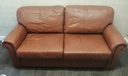 Brown leather sofa and armchair set
