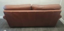 Brown leather sofa and armchair set