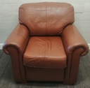 Brown leather sofa and armchair set
